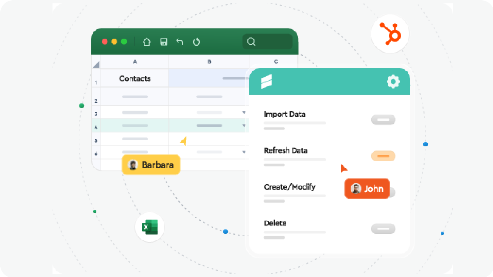 Manage HubSpot data in Excel